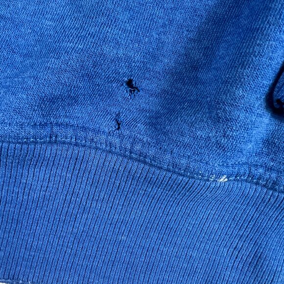 VTG 90s Crable NFL New York Giants Sweatshirt Large Blue Faded Thrashed Crewneck - Picture 6 of 16